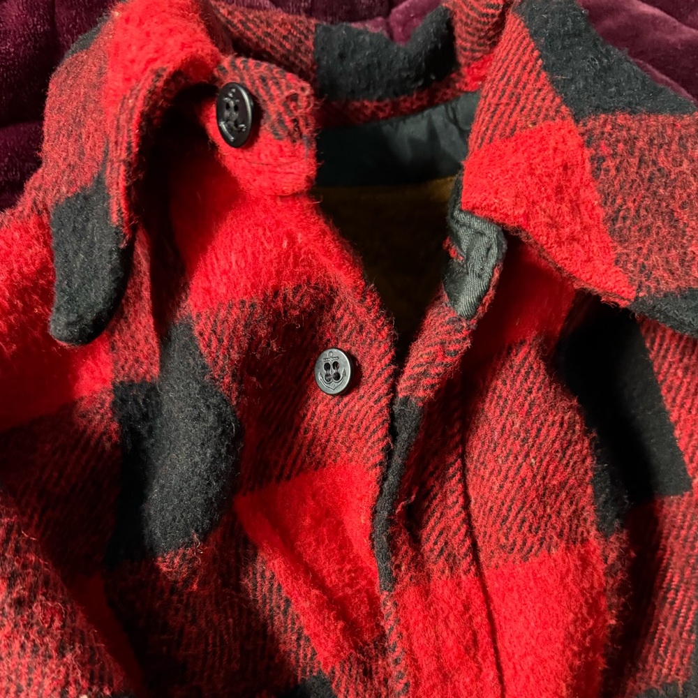 Source Unknown Red and Black Plaid Jacket